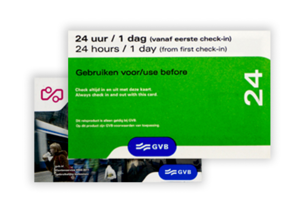GVB-Dagkaart Transporte da Holanda
