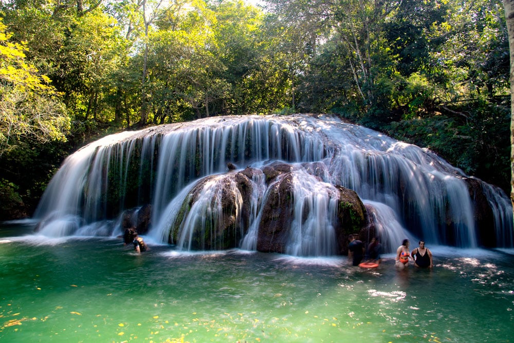 Roteiro em Bonito - Cachoeira na Estância Mimosa, Bonito.