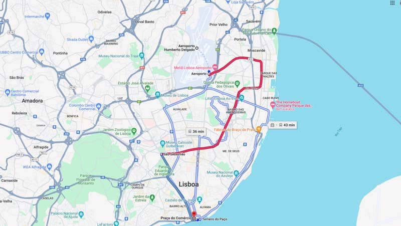 Aonde fica o aeroporto de Lisboa - Como ir do aeroporto ao centro de Lisboa