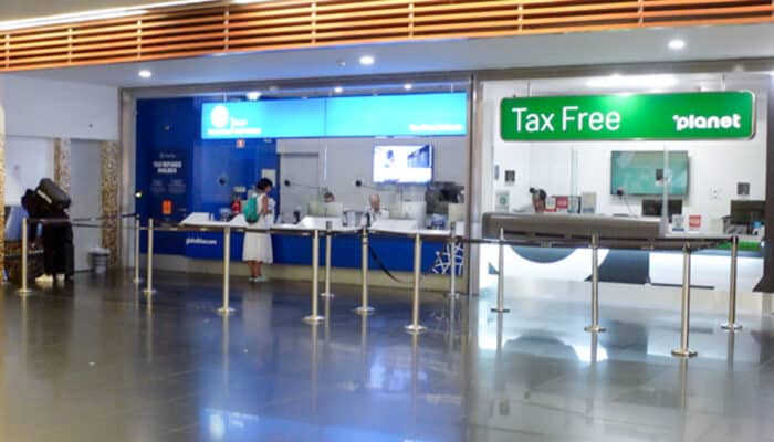 Guichês de Tax Free no aeroporto de Lisboa