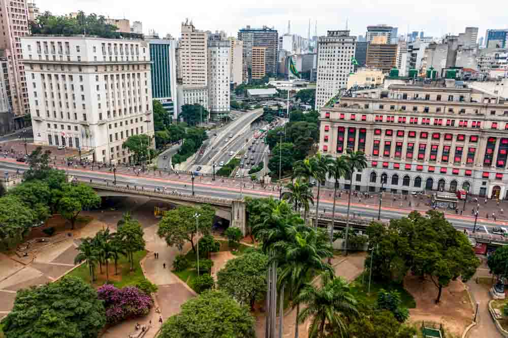 Imagem aerea do centro de São Paulo - Free Walking Tour em São Paulo