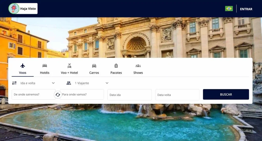 esse é o nosso site para buscar passagens