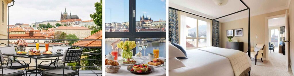 Interior e quarto do Four Seasons