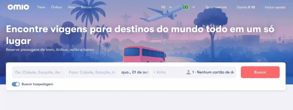 planejando a sua viagem? busque suas passagens na Omio