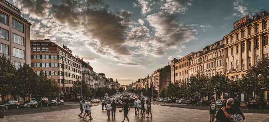 A Praça Venceslau foi palco de várias manifestações populares ao longo da história de Praga.